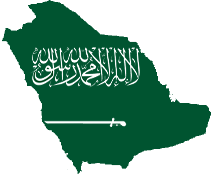 Saudi Arabia Flag Map