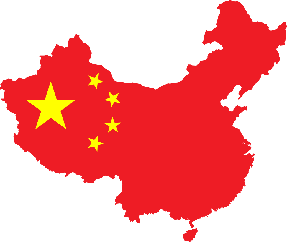 china flag map -